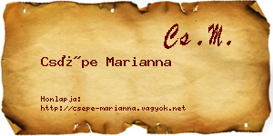 Csépe Marianna névjegykártya