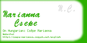 marianna csepe business card